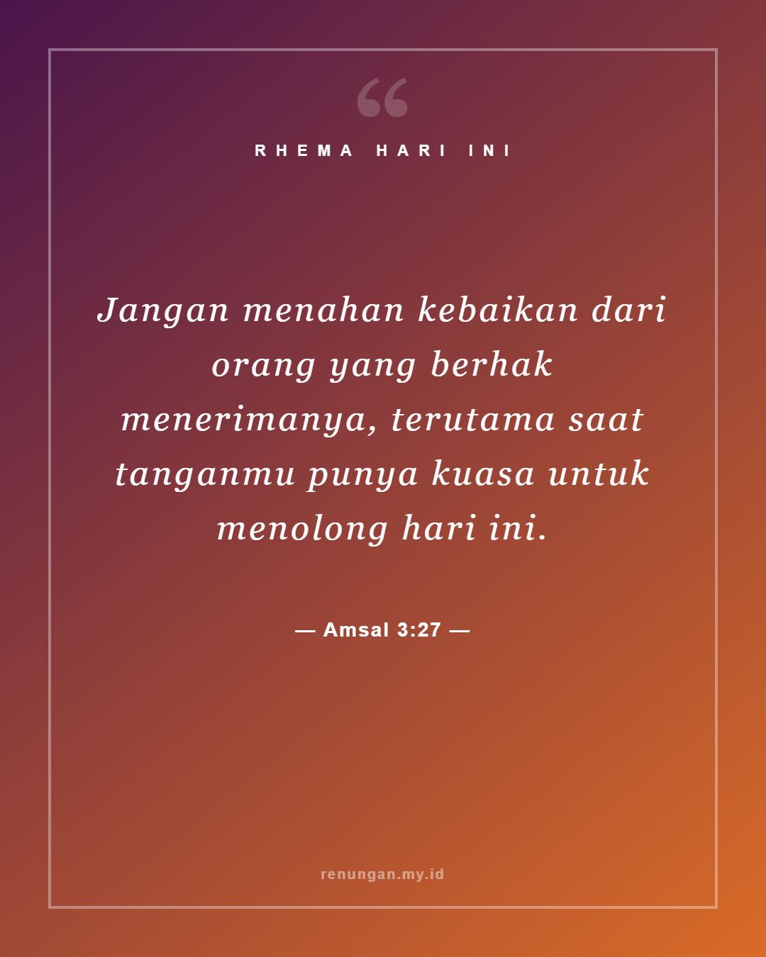 Amsal 3:27