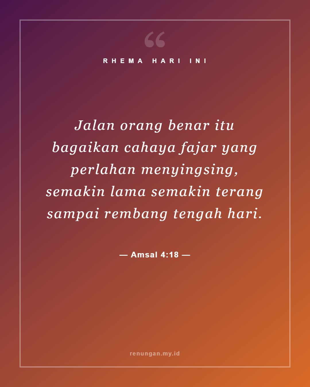 Amsal 4:18