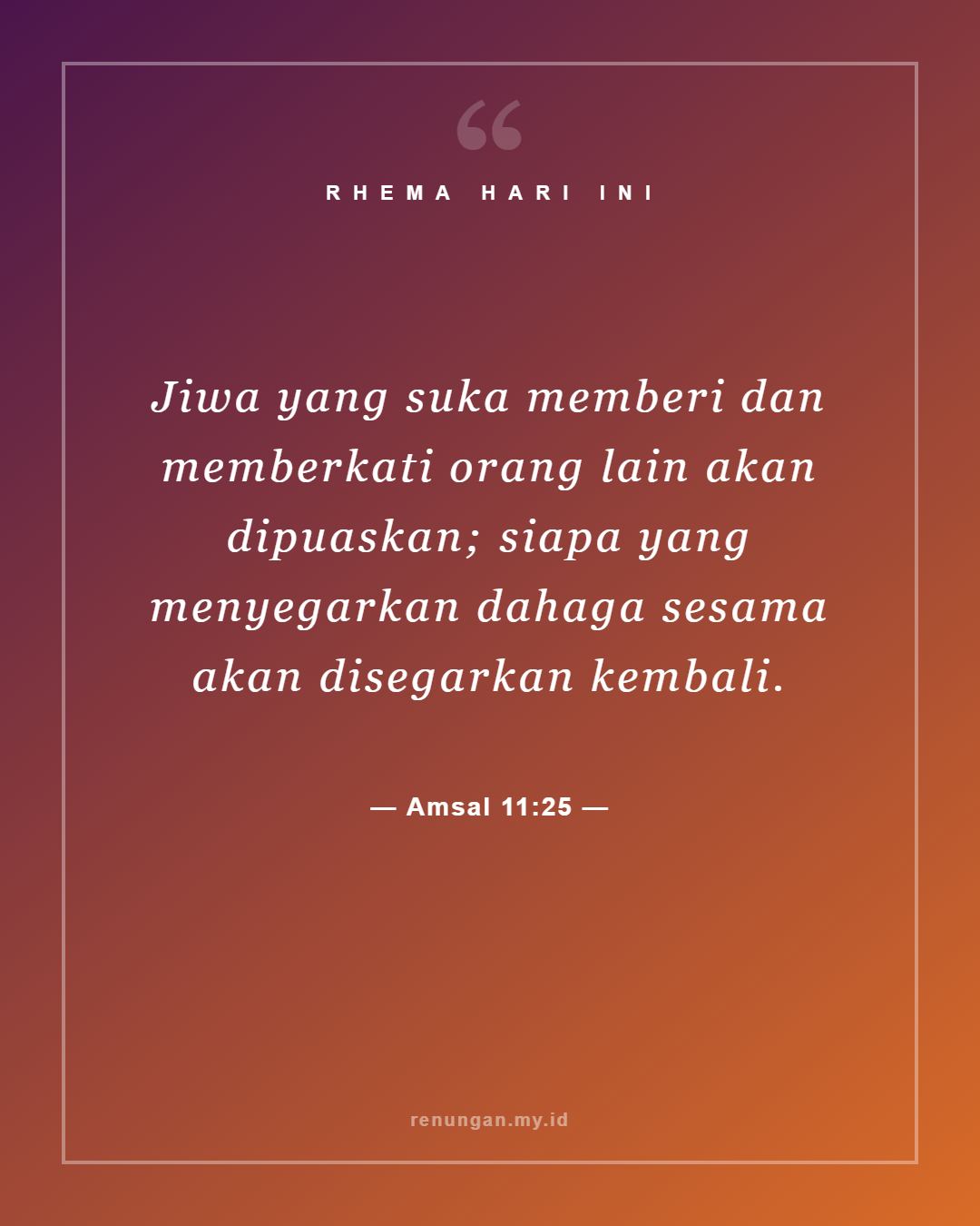 Amsal 11:25