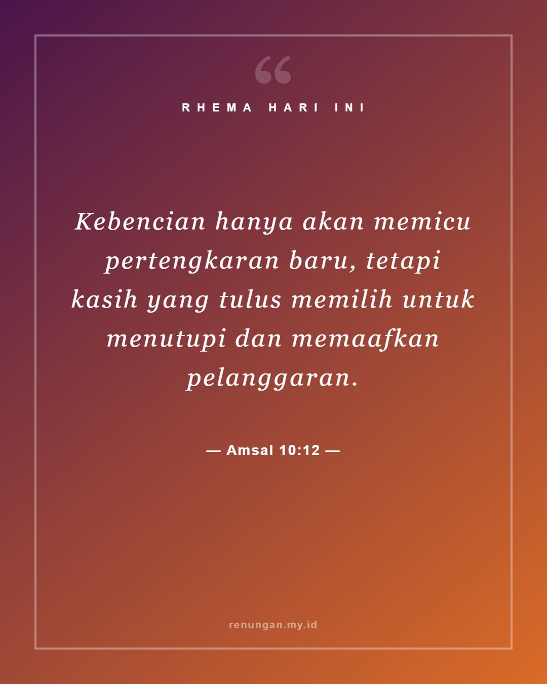 Amsal 10:12