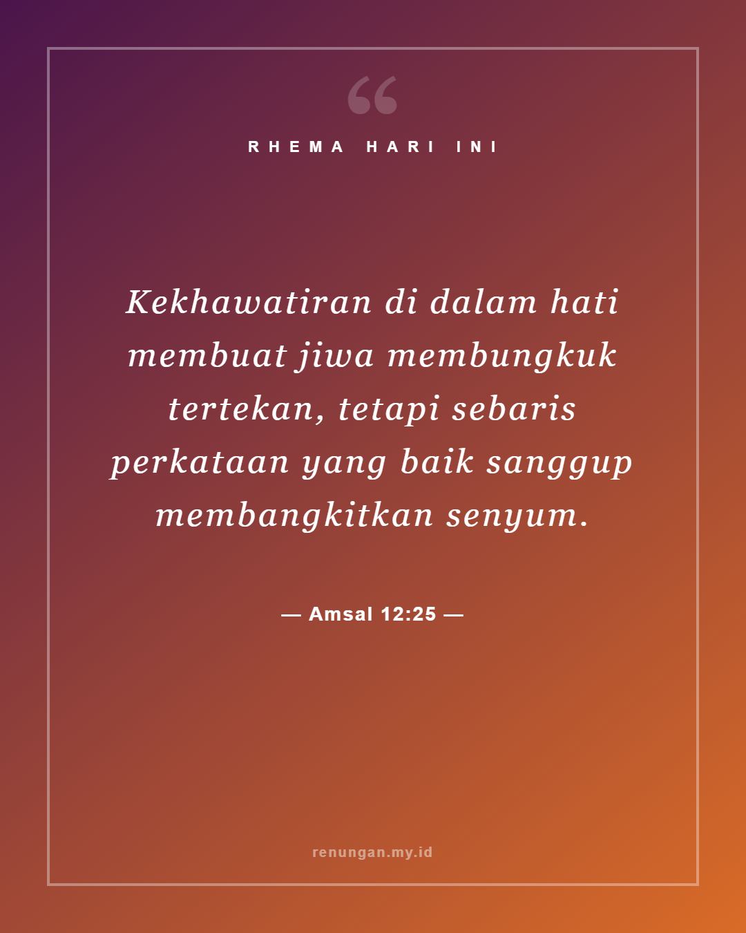 Amsal 12:25