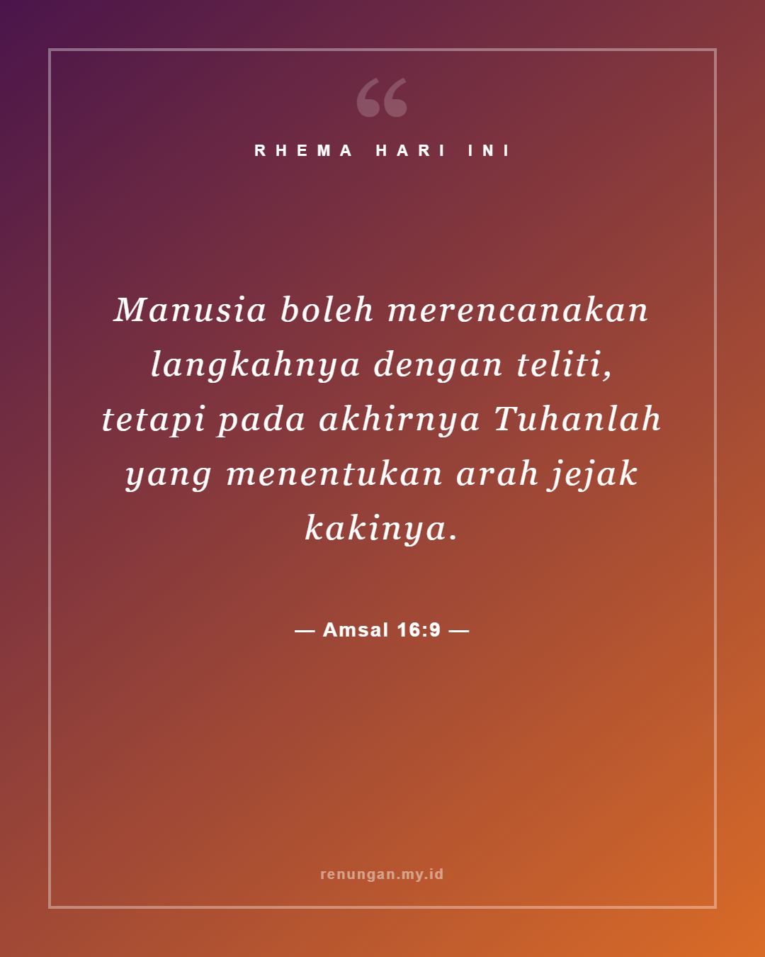 Amsal 16:9