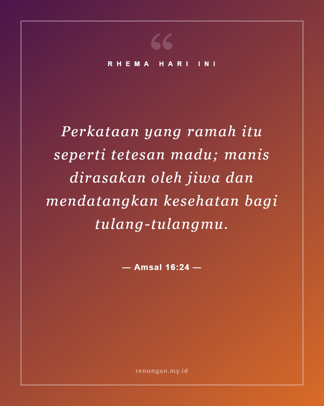 Amsal 16:24
