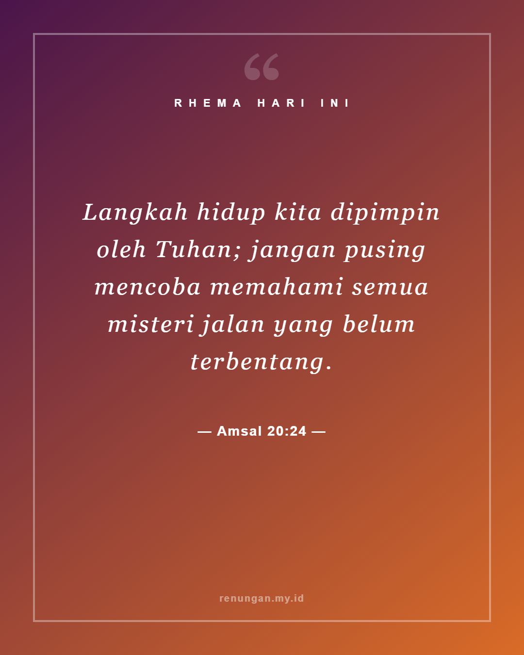 Amsal 20:24