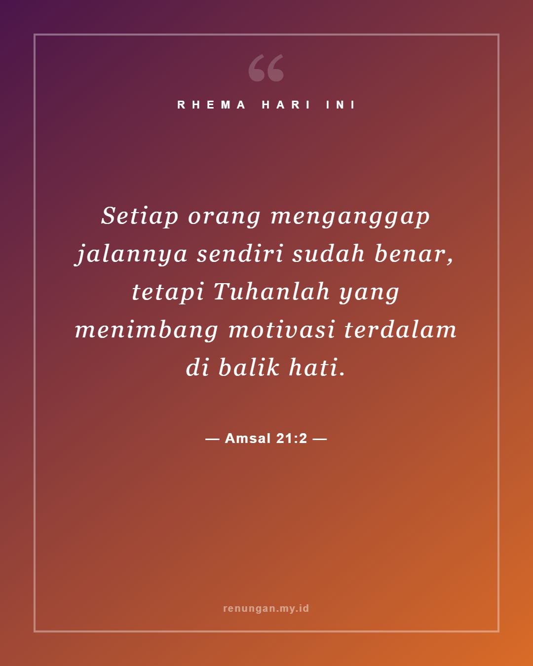 Amsal 21:2