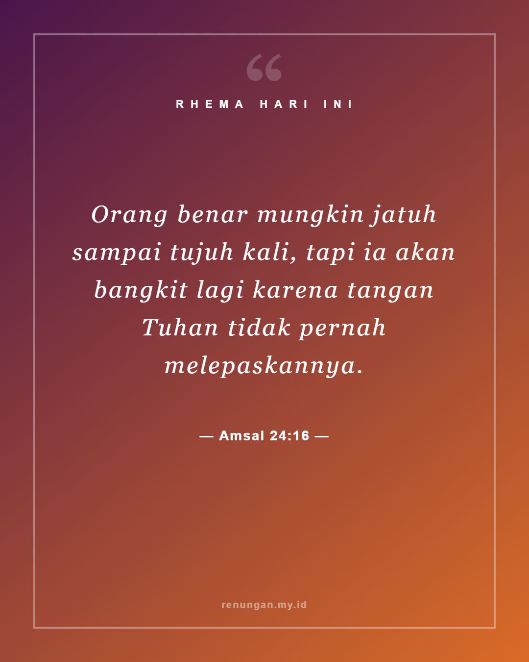 Amsal 24:16