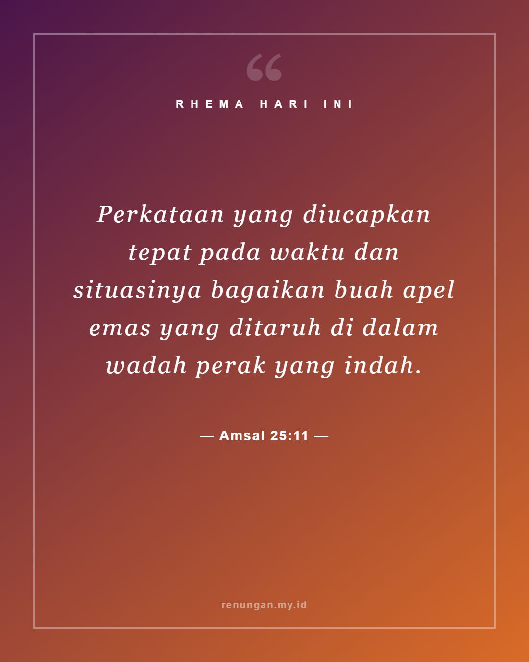 Amsal 25:11