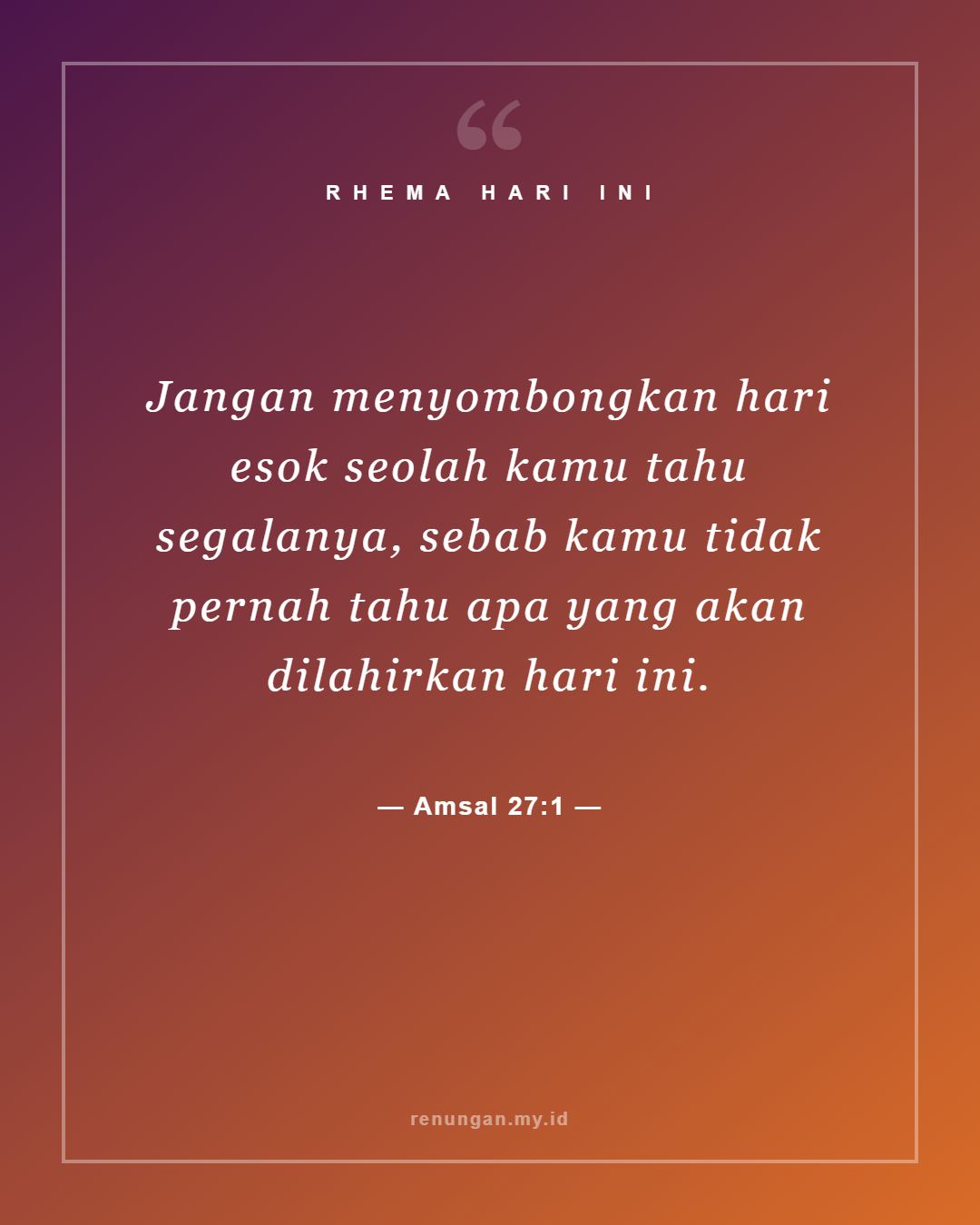 Amsal 27:1