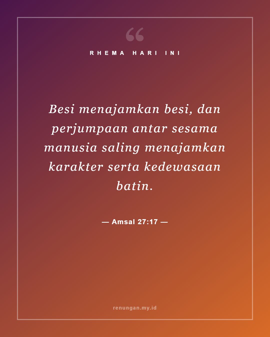 Amsal 27:17
