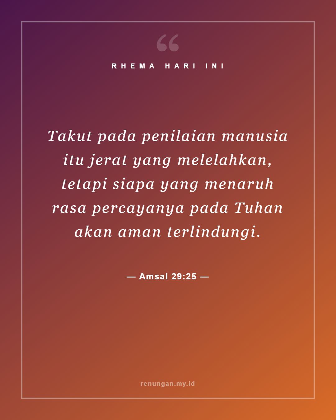 Amsal 29:25