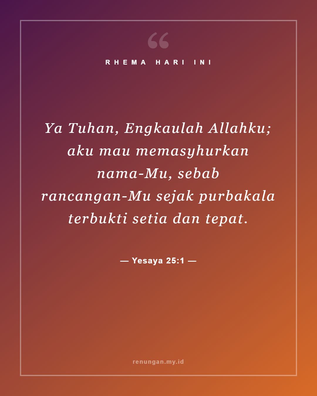 Yesaya 25:1