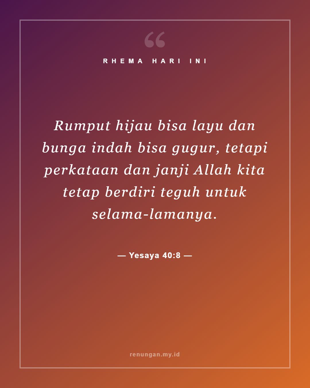 Yesaya 40:8