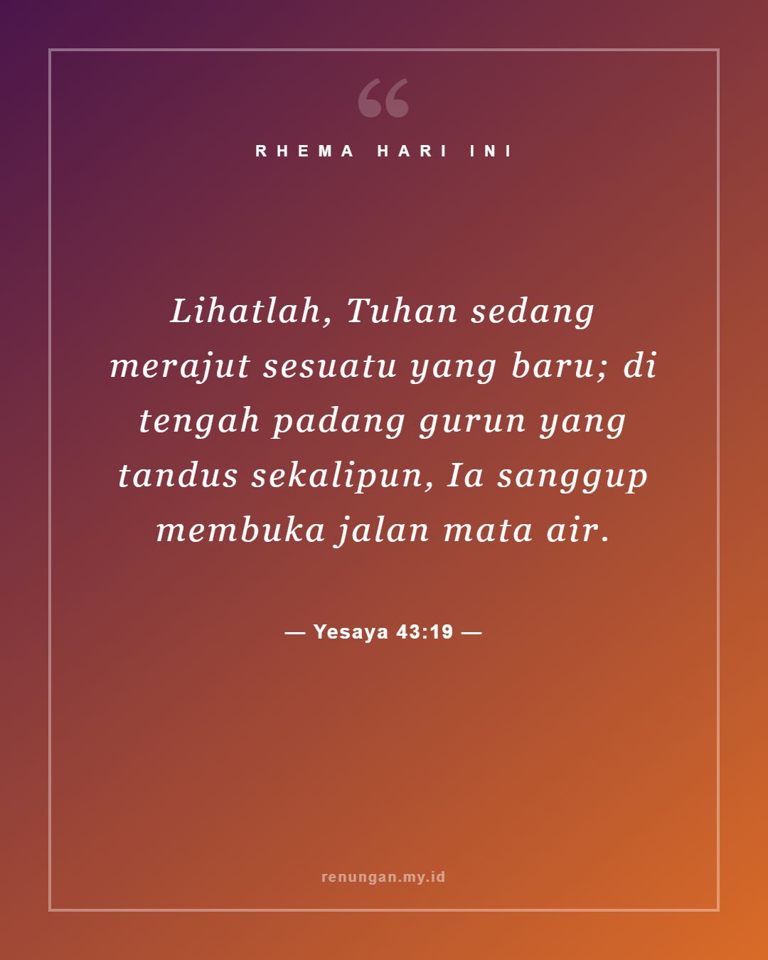 Yesaya 43:19