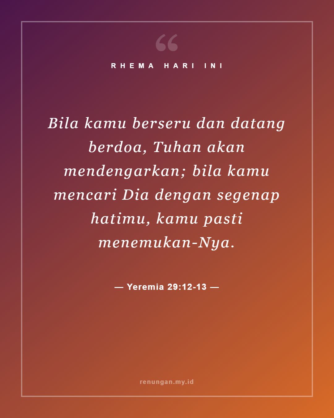 Yeremia 29:12-13