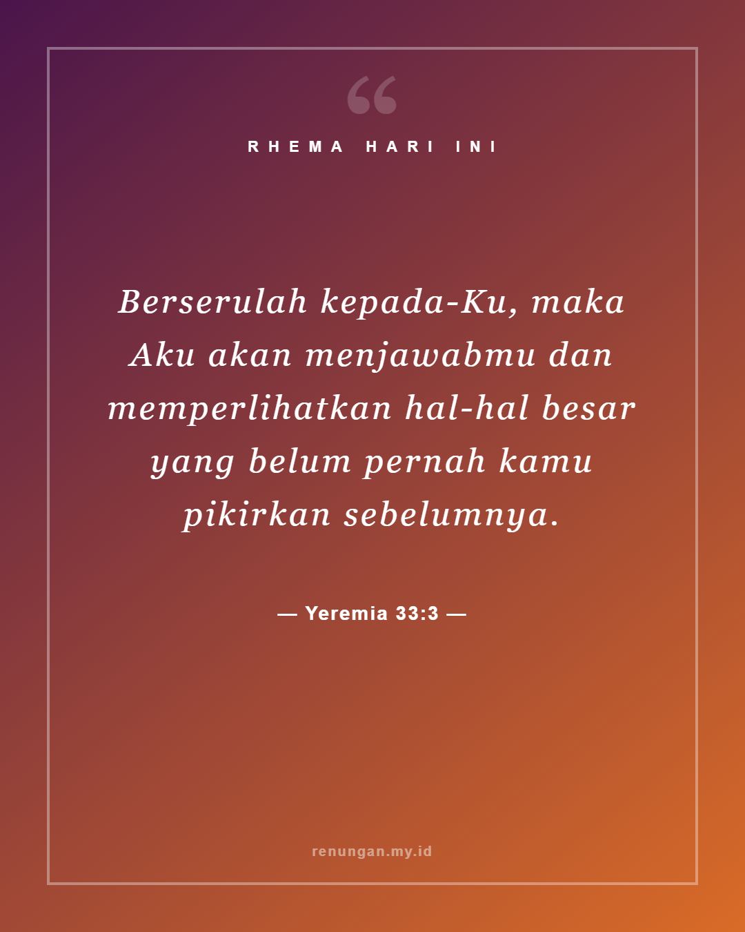 Yeremia 33:3