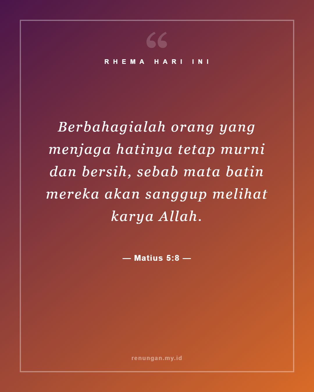 Matius 5:8