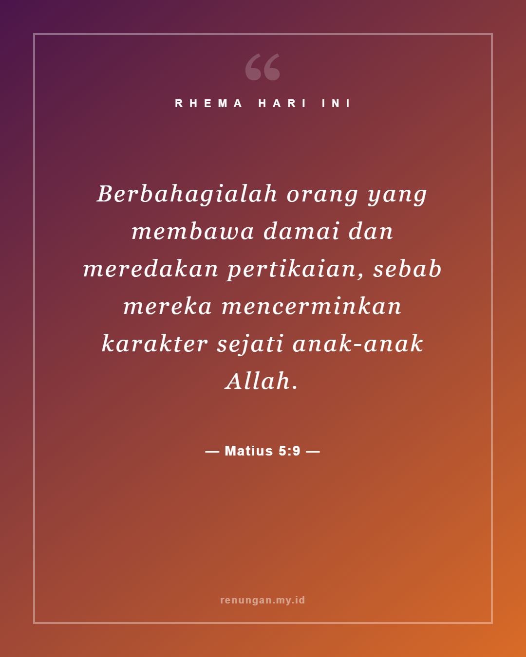 Matius 5:9