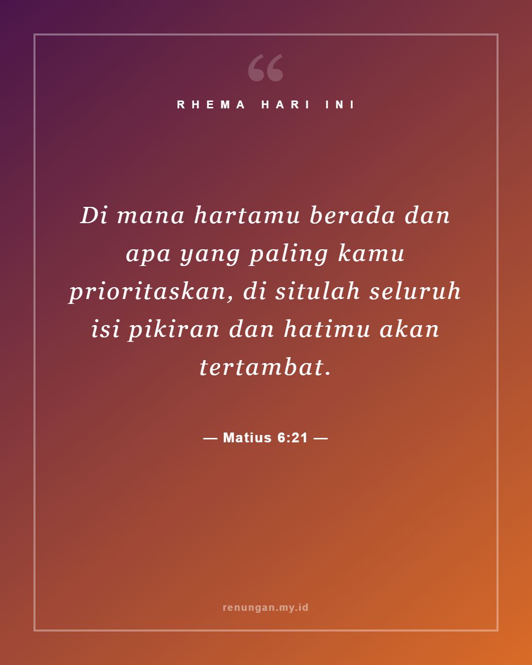 Matius 6:21