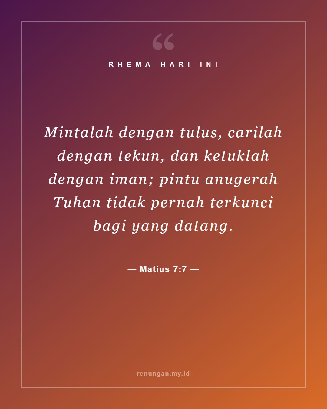 Matius 7:7