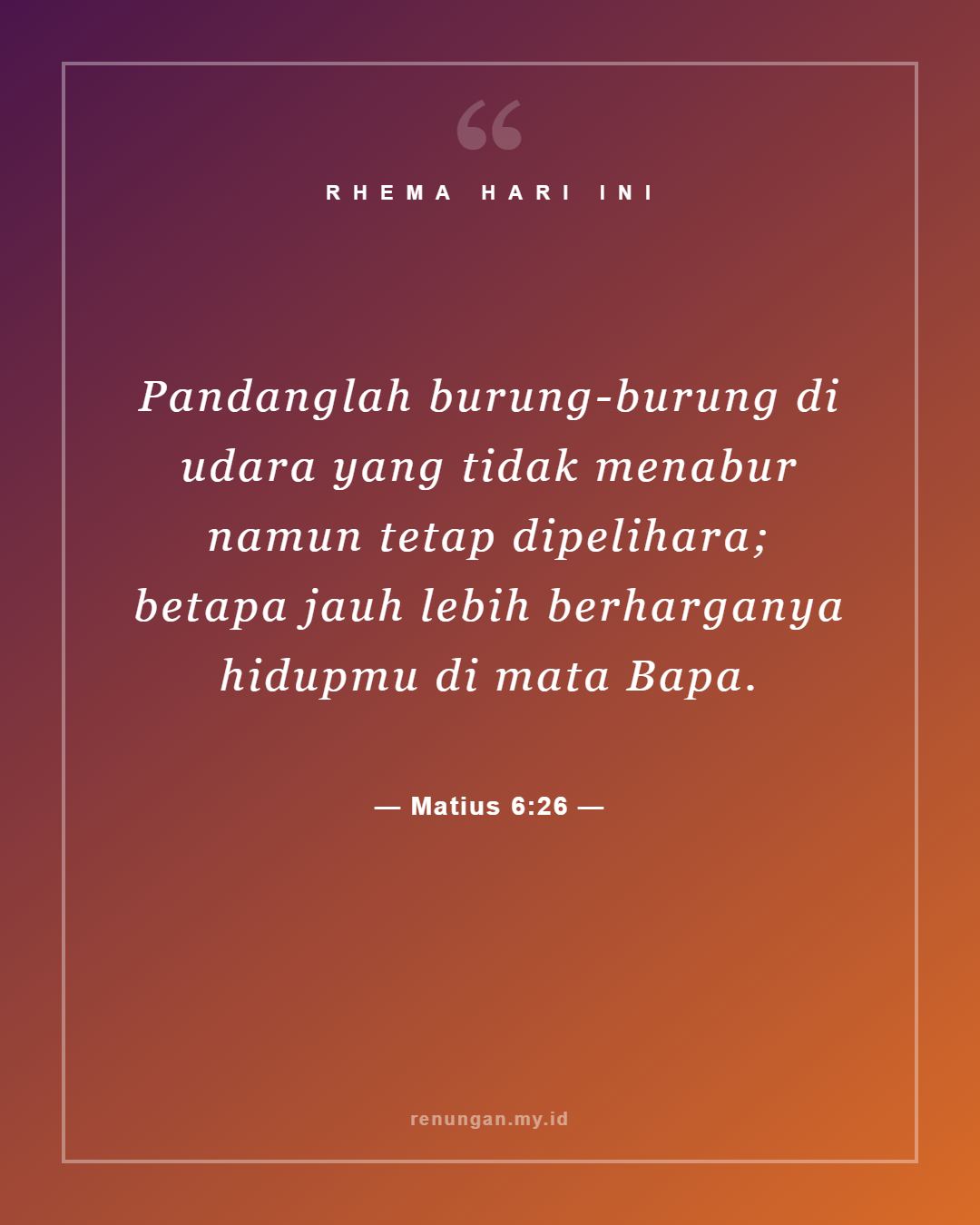 Matius 6:26
