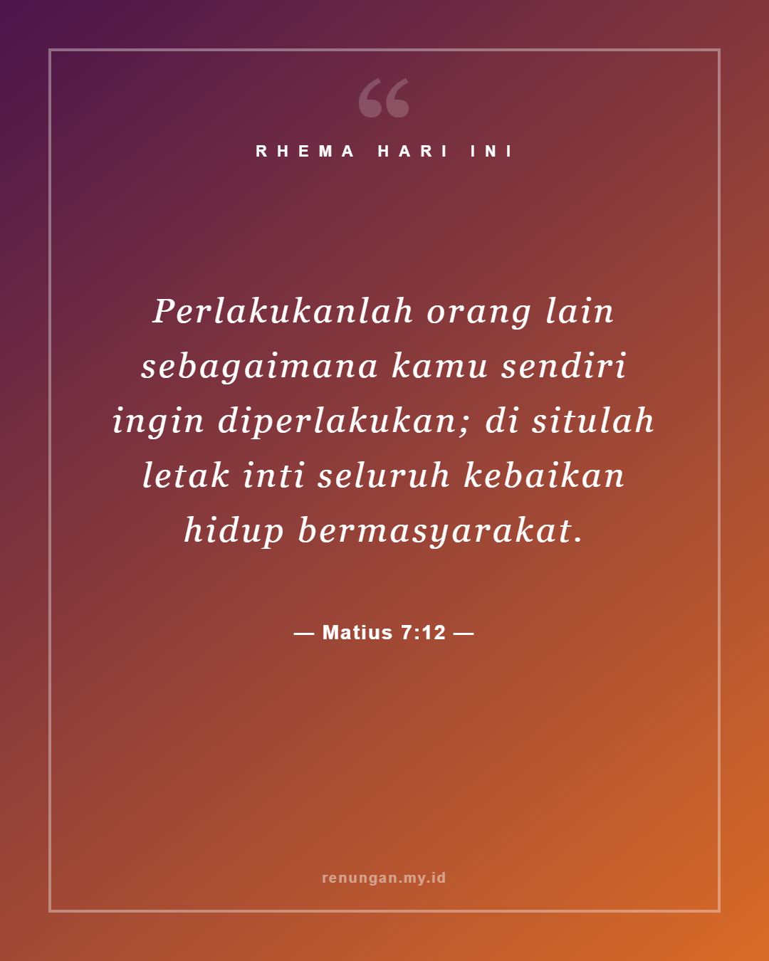 Matius 7:12