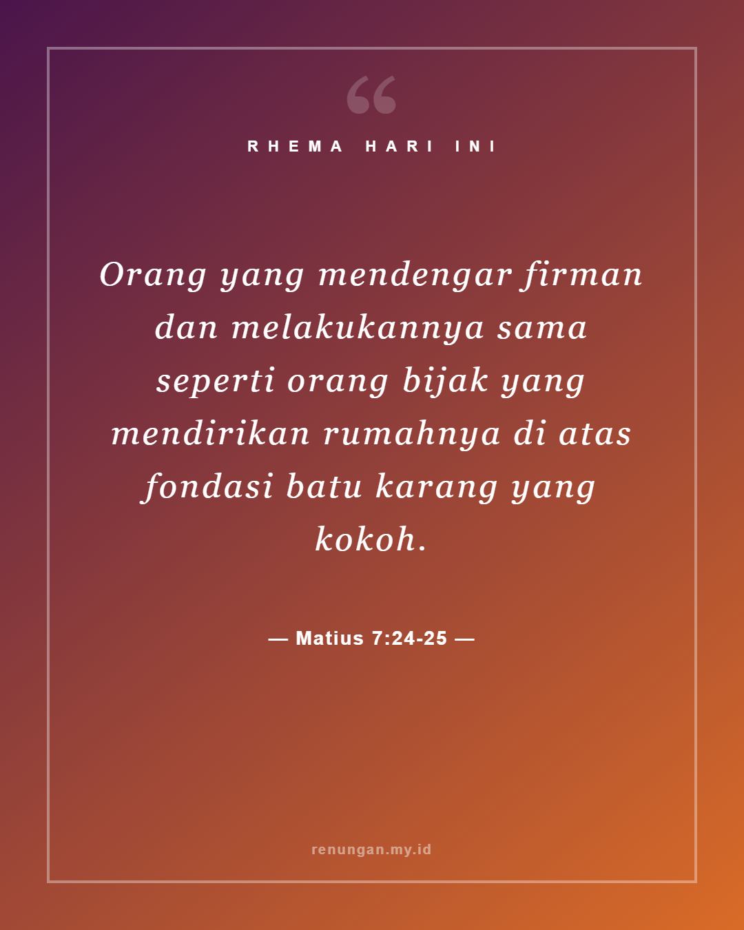 Matius 7:24-25