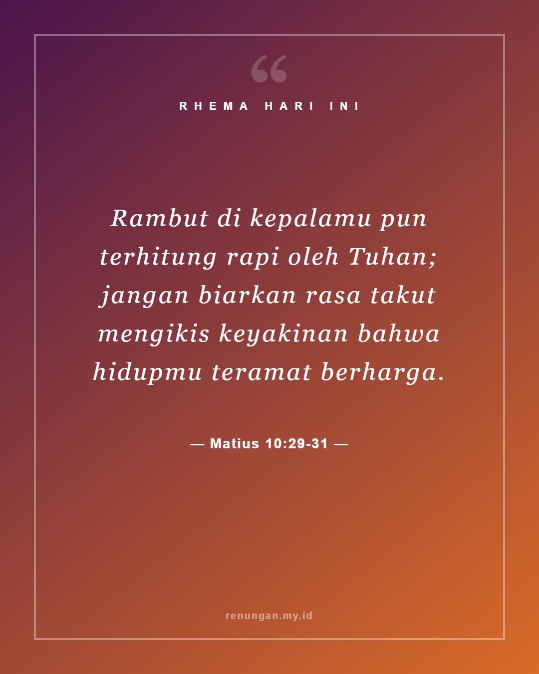 Matius 10:29-31