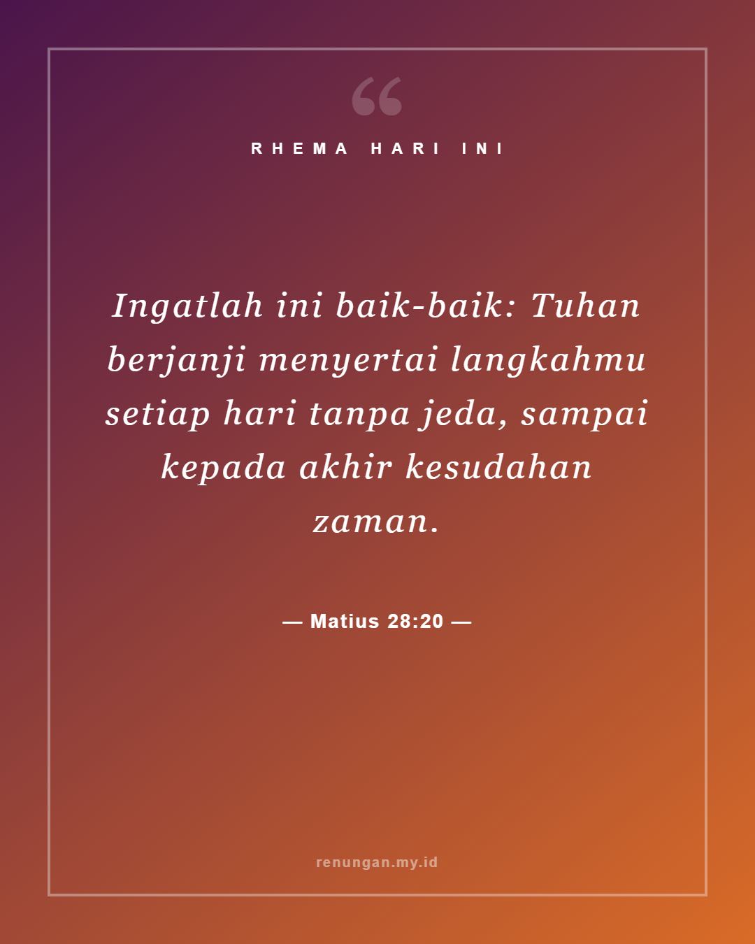 Matius 28:20