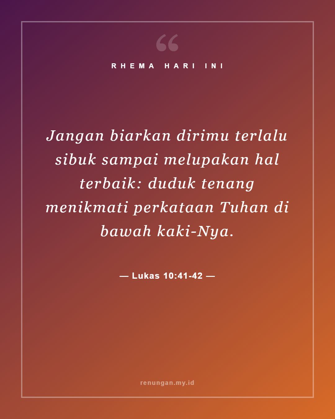 Lukas 10:41-42