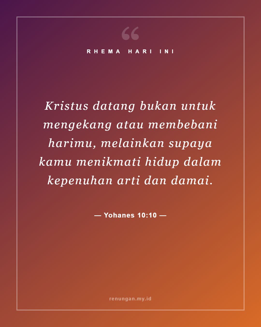 Yohanes 10:10