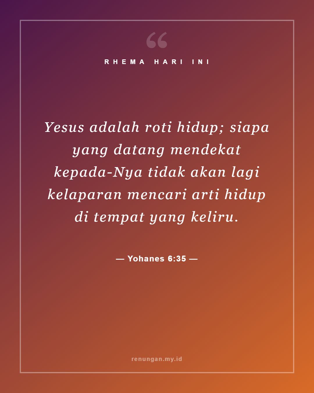 Yohanes 6:35