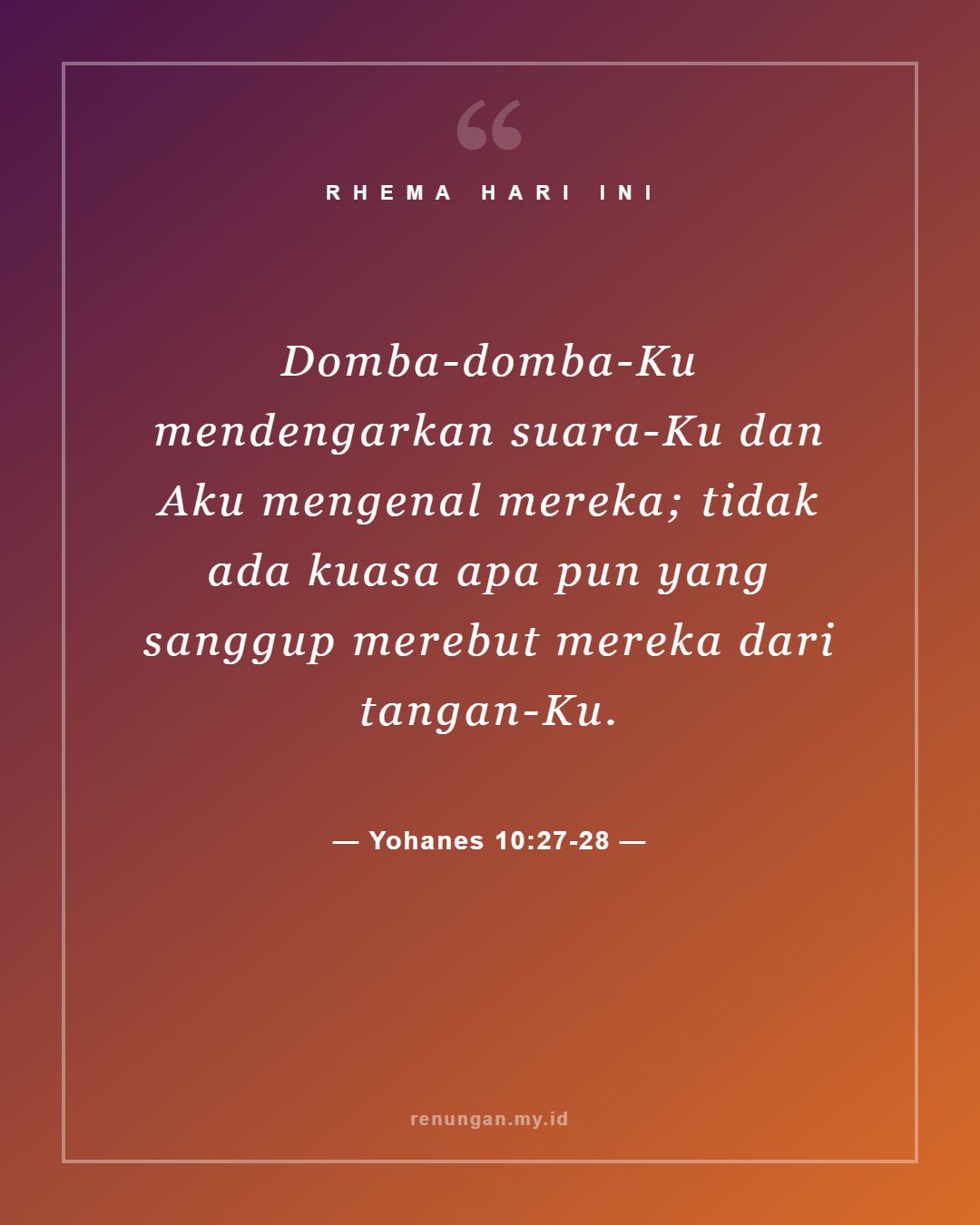 Yohanes 10:27-28