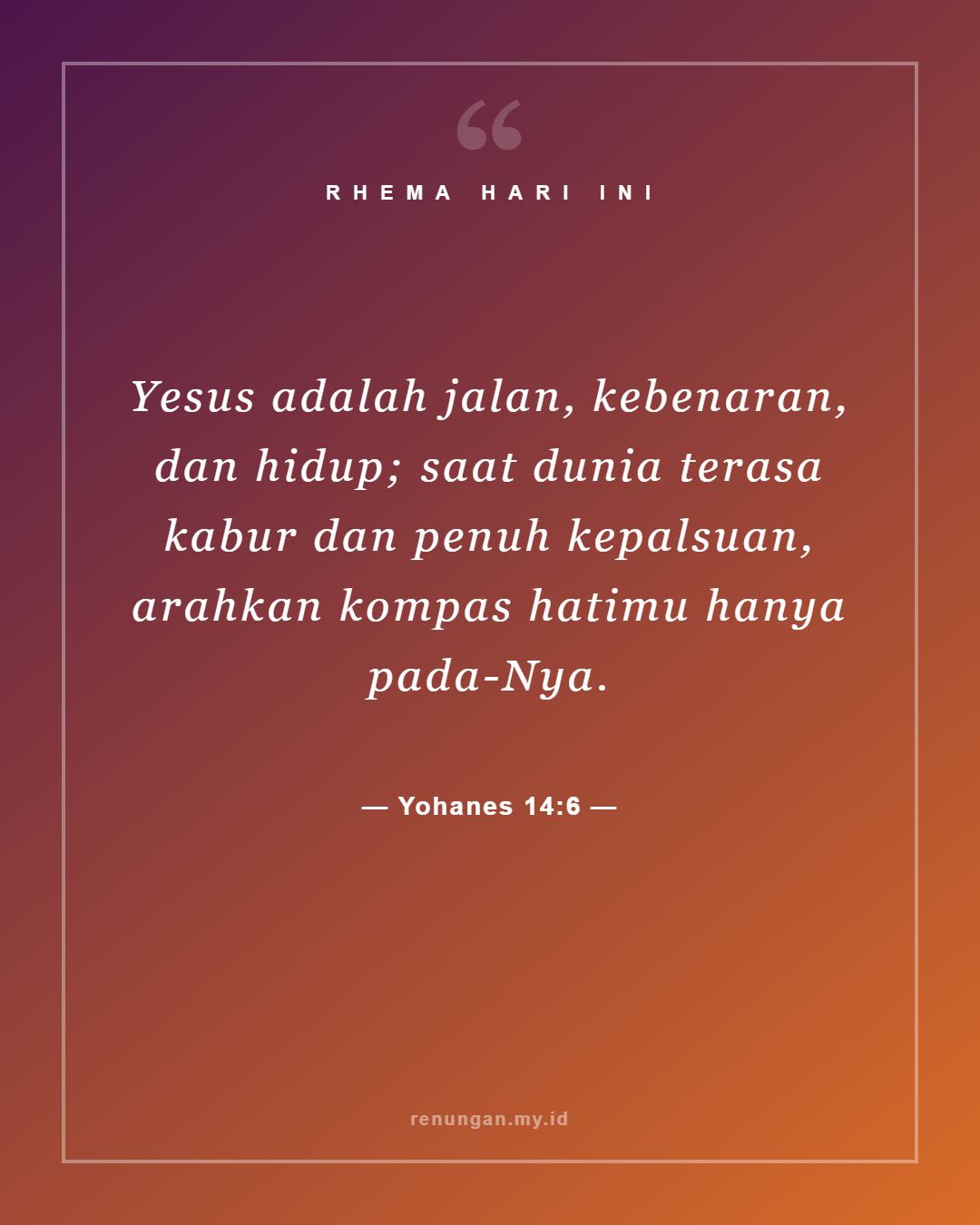 Yohanes 14:6