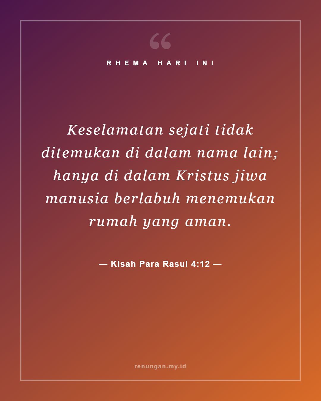 Kisah Para Rasul 4:12