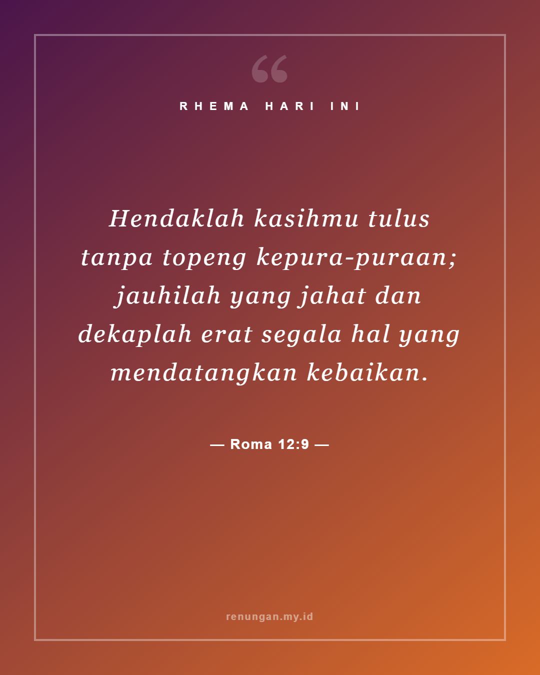 Roma 12:9