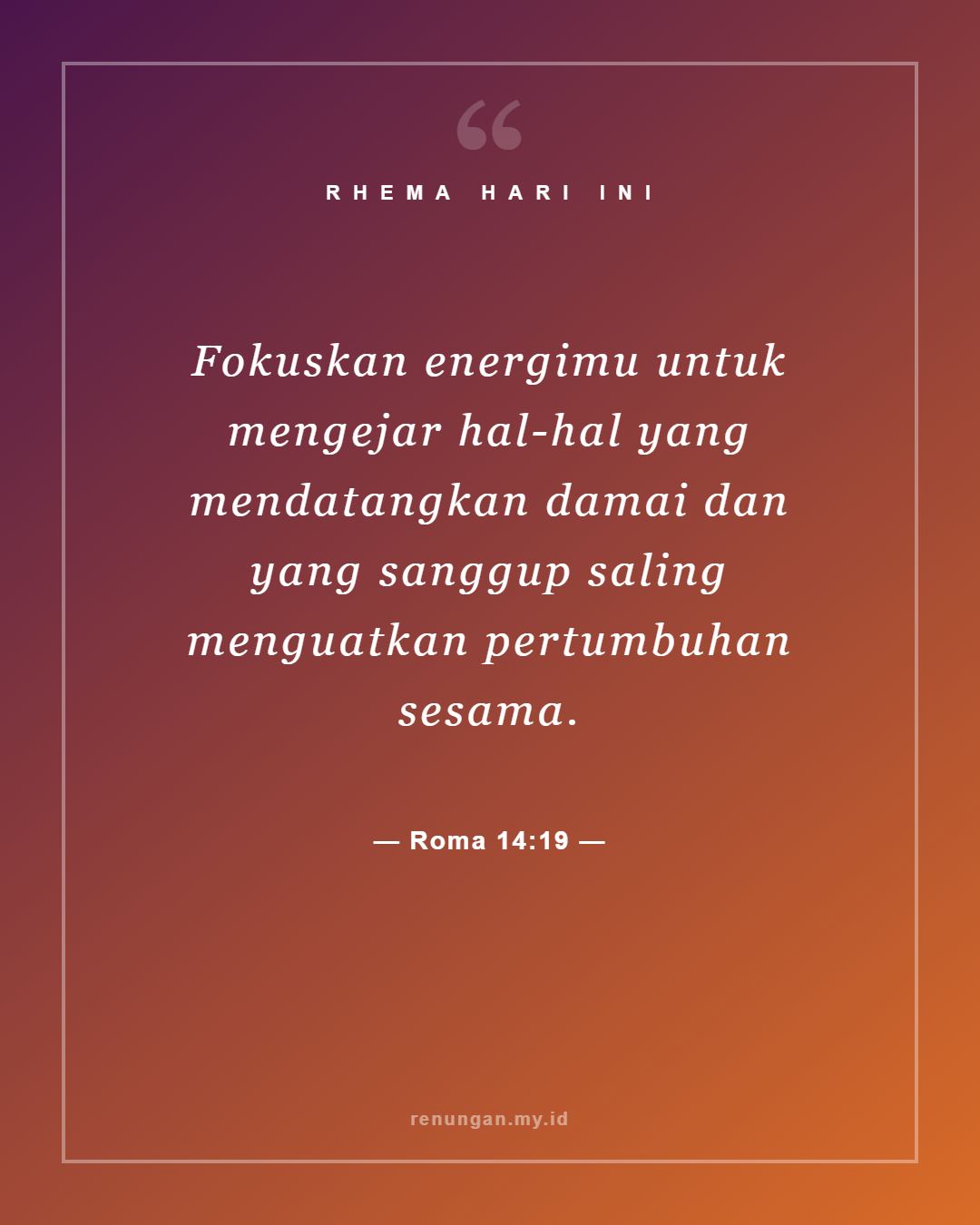 Roma 14:19