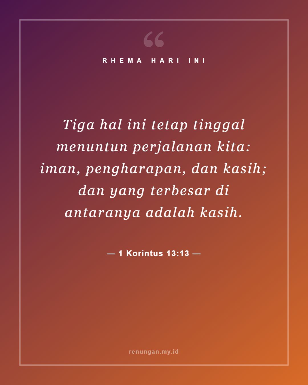 1 Korintus 13:13