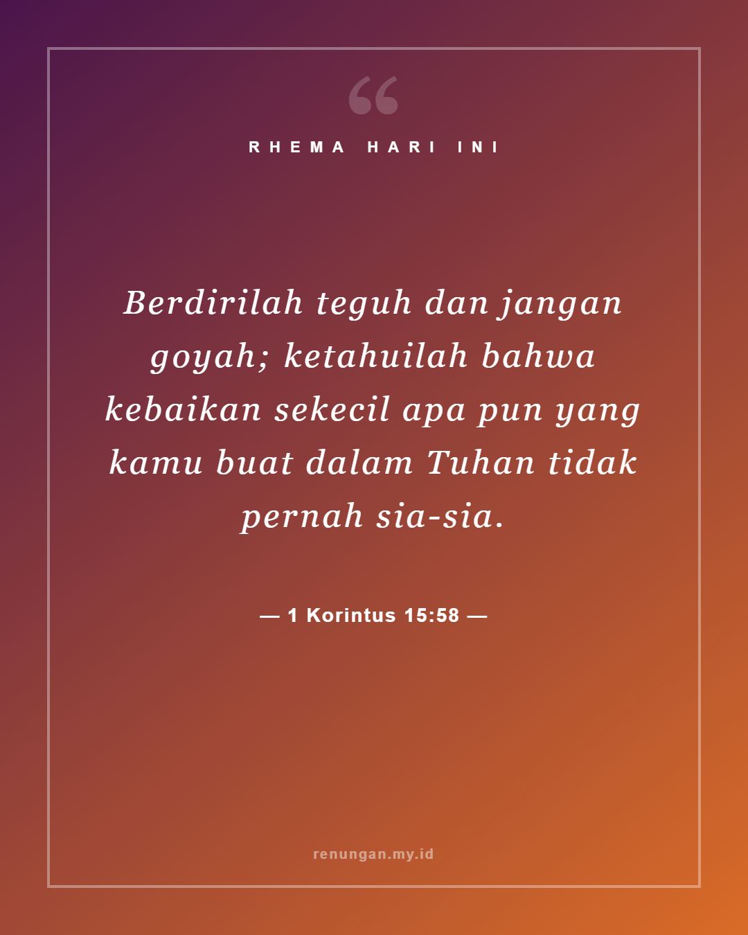 1 Korintus 15:58
