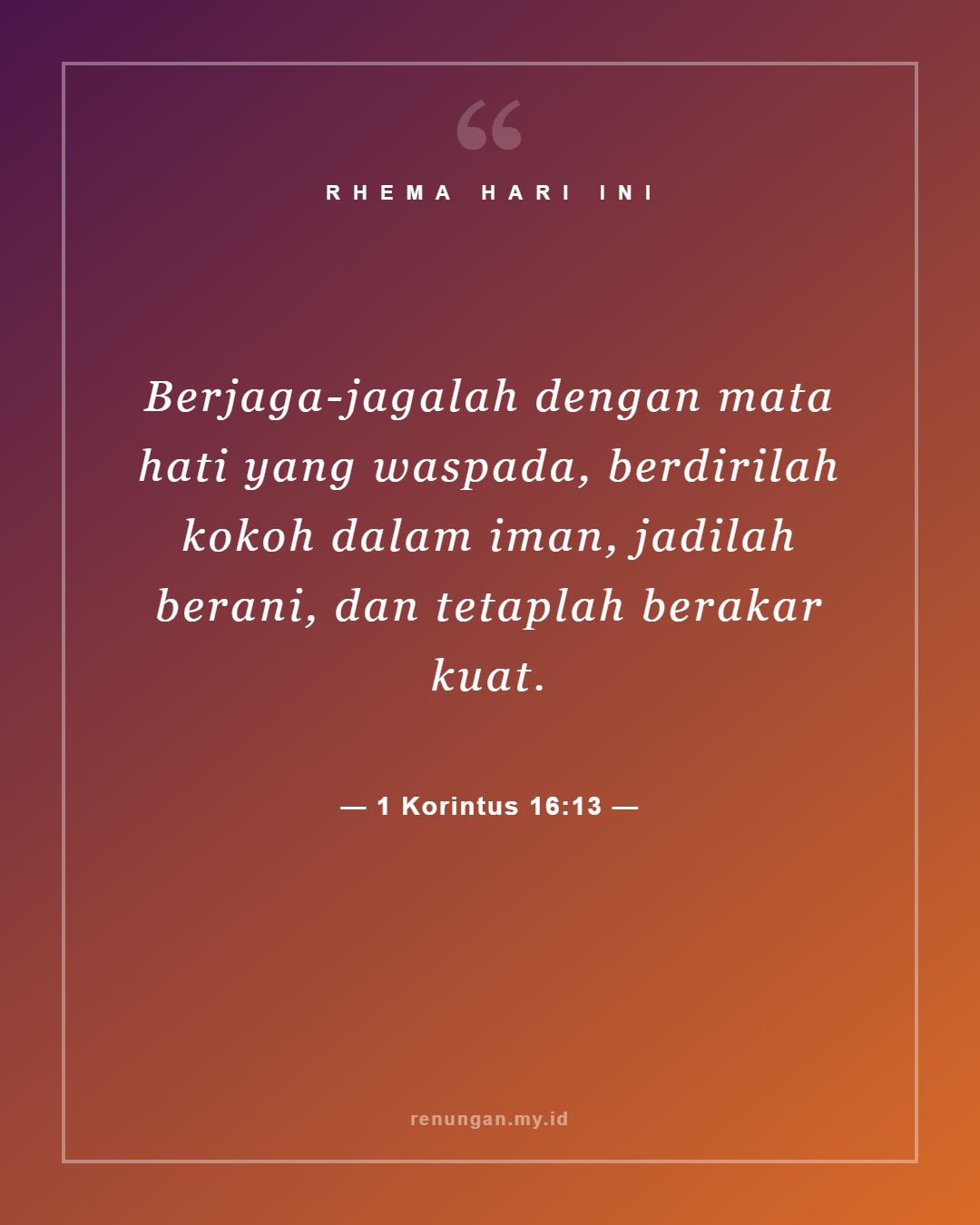 1 Korintus 16:13