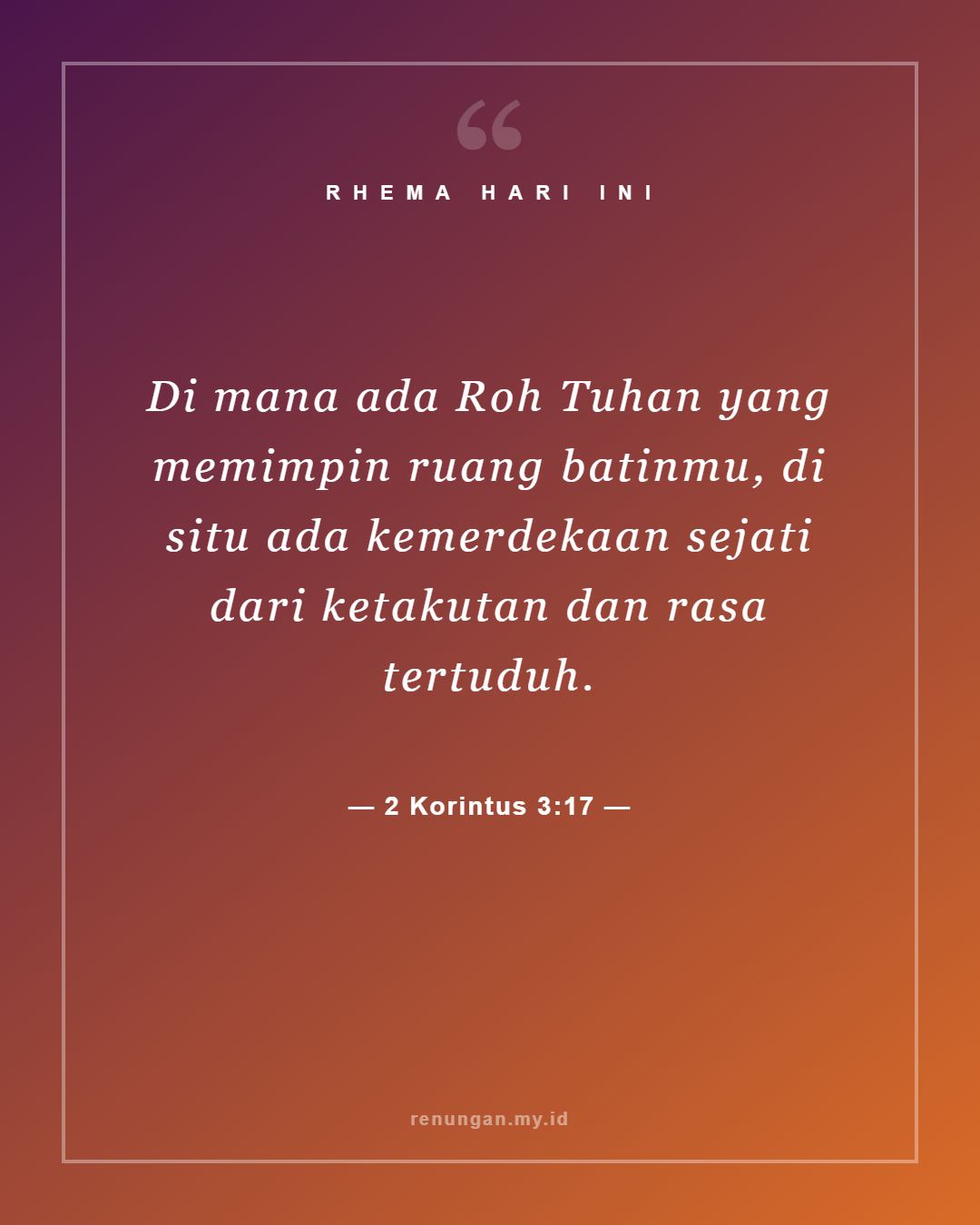 2 Korintus 3:17