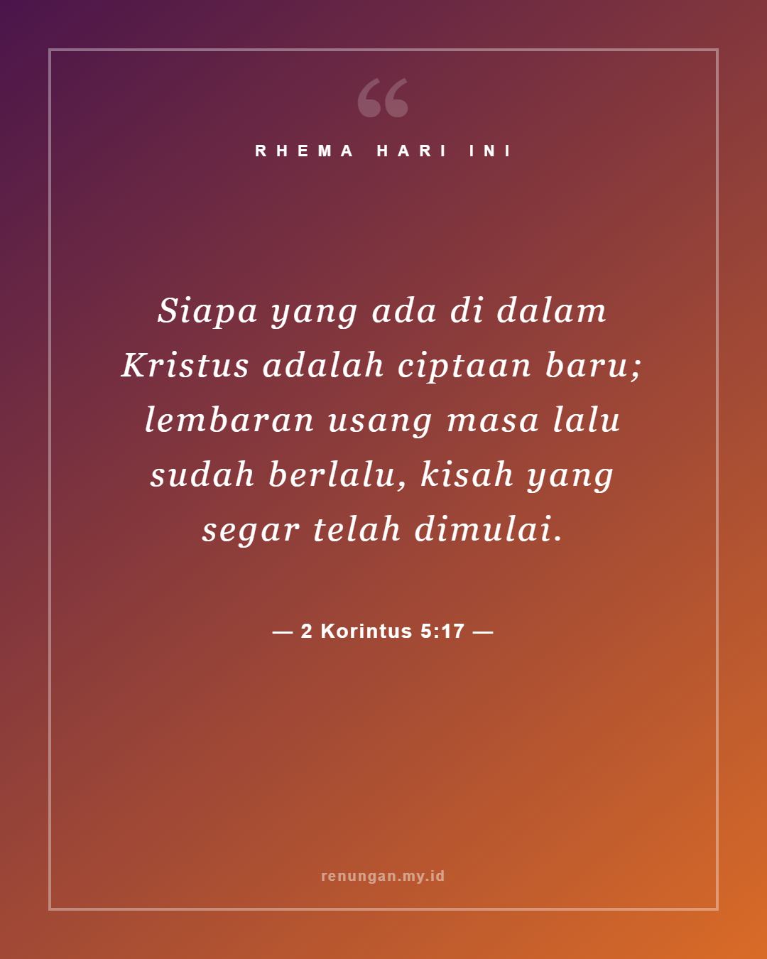 2 Korintus 5:17
