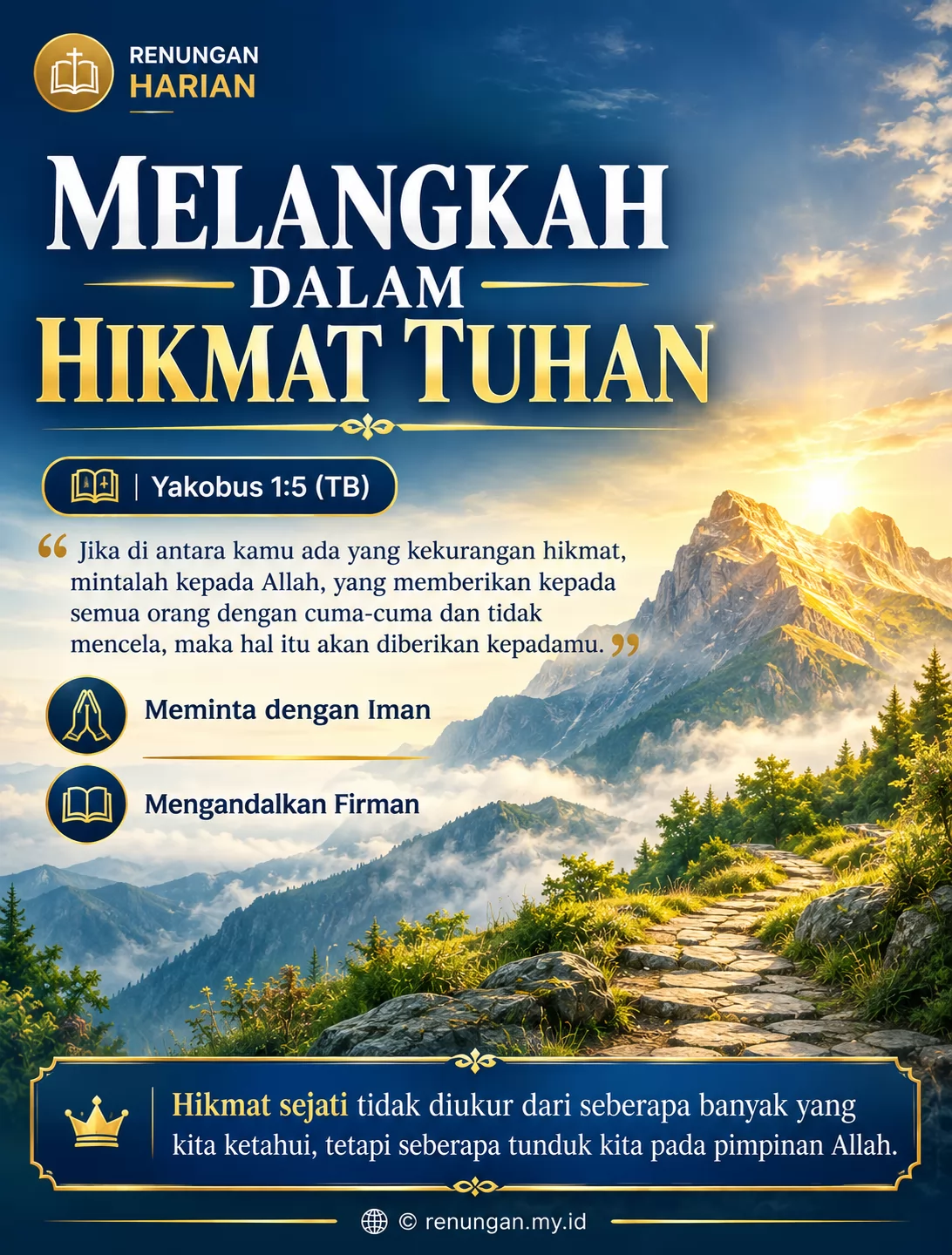 MELANGKAH DALAM HIKMAT TUHAN
