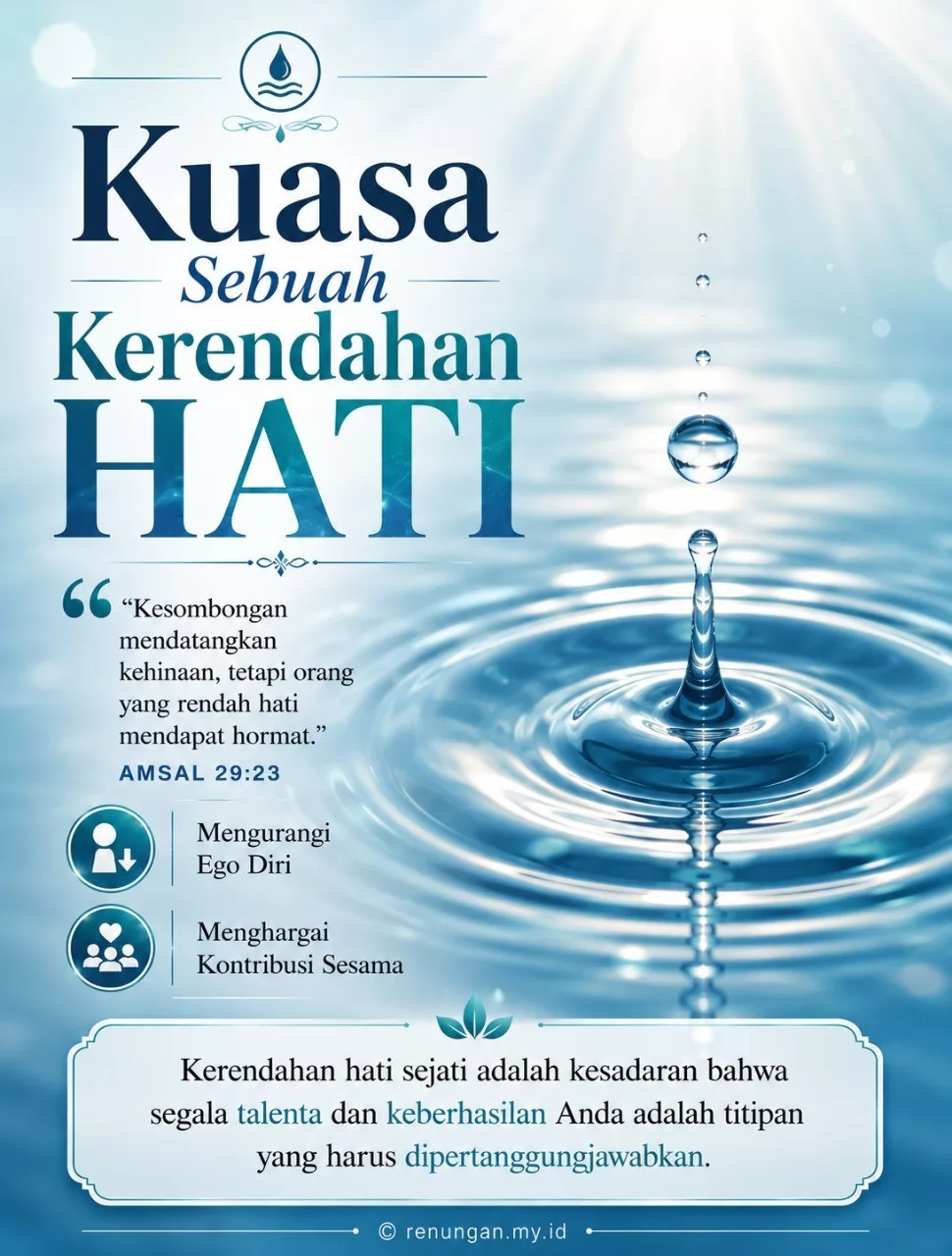 KUASA SEBUAH KERENDAHAN HATI
