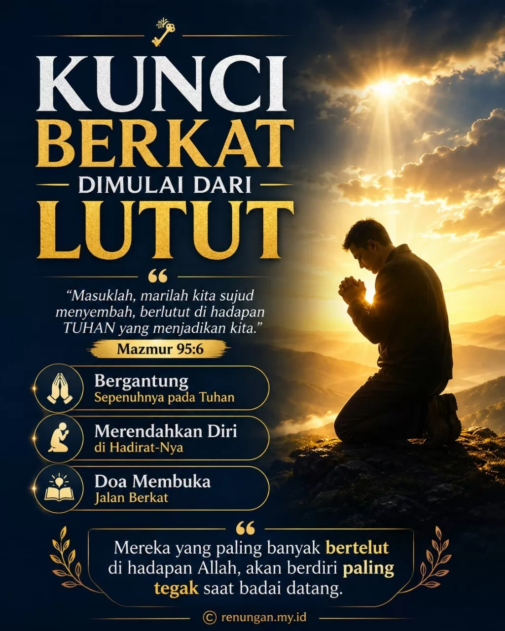 KUNCI BERKAT DIMULAI DARI LUTUT