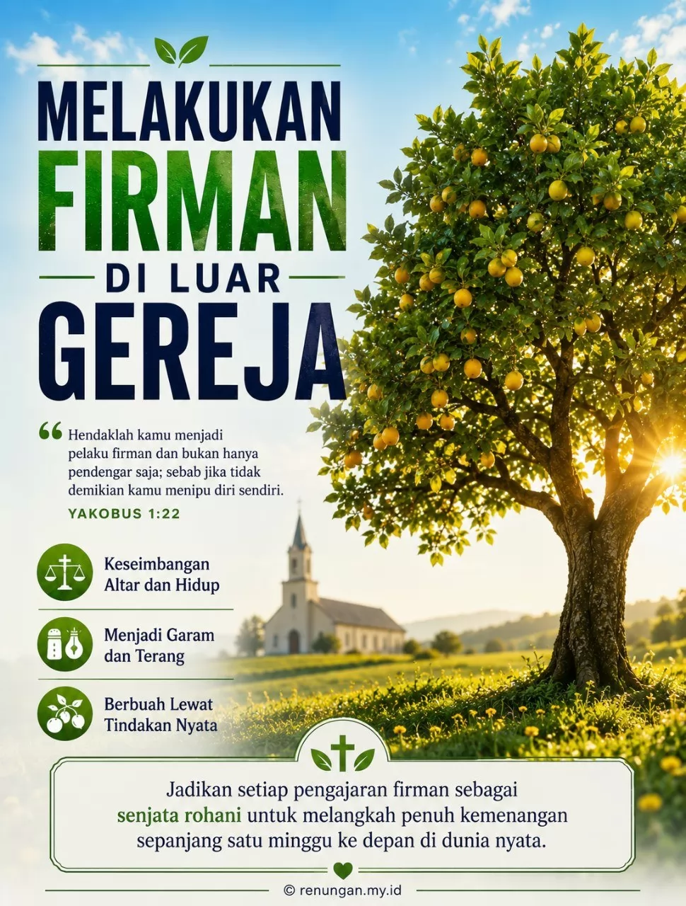 MELAKUKAN FIRMAN DI LUAR GEDUNG GEREJA