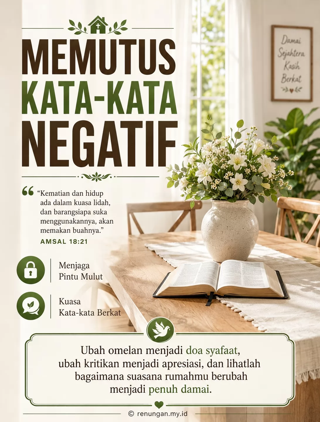 MEMUTUS MATA RANTAI KATA-KATA NEGATIF DALAM KELUARGA