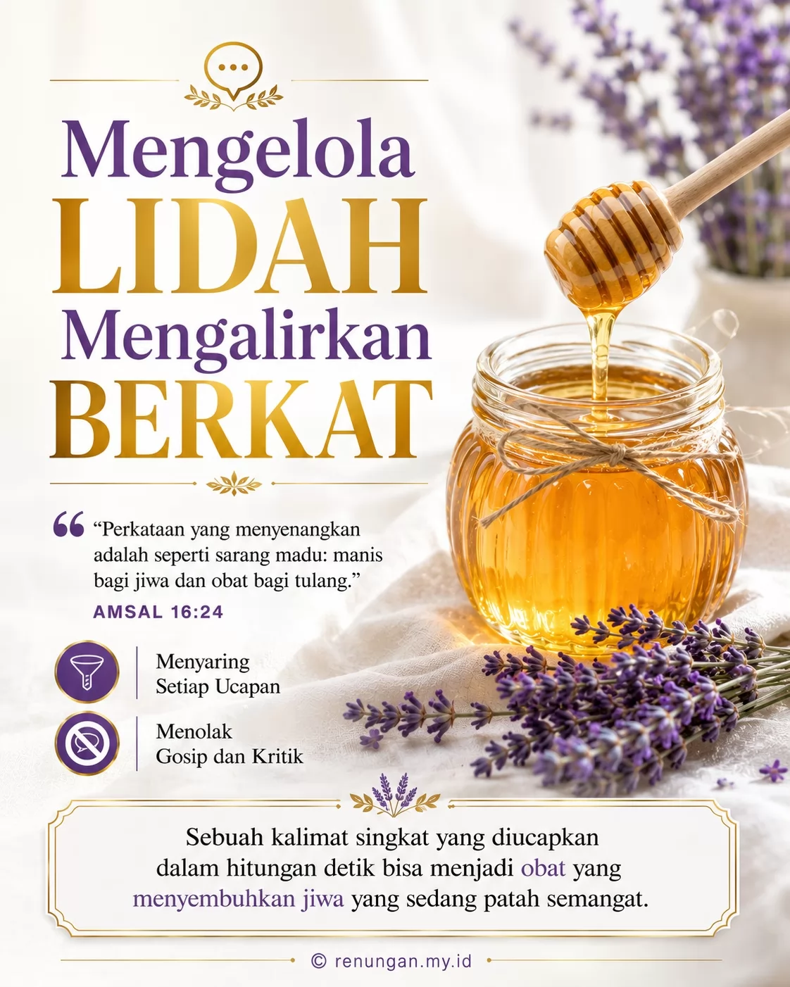 MENGELOLA LIDAH MENGALIRKAN BERKAT