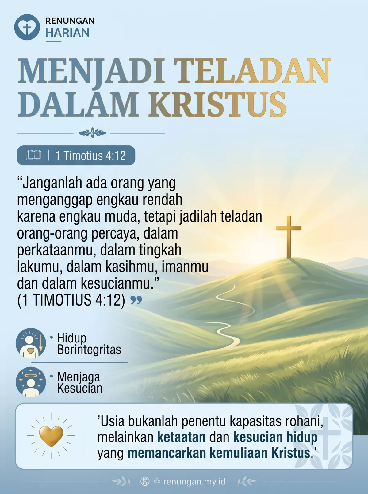 MENJADI TELADAN DALAM KRISTUS