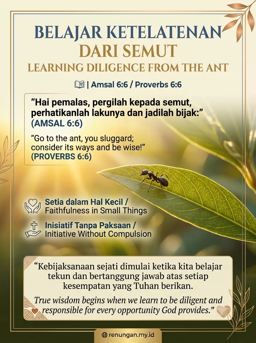BELAJAR KETELATENAN DARI SEMUT
