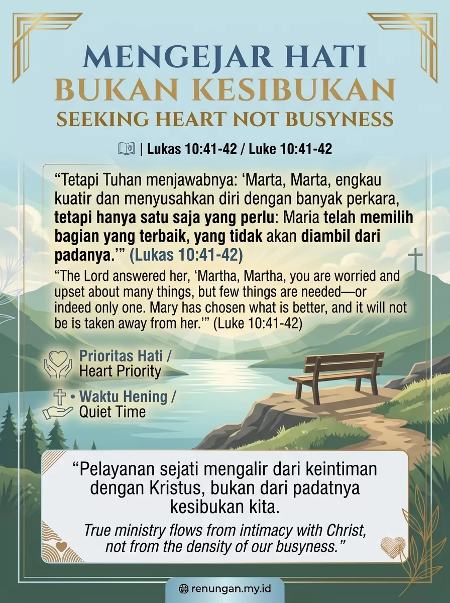 SEEKING HEART NOT BUSYNESS
